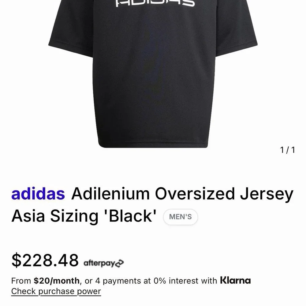 Adidas Adilenium Oversized Black And White Soccer Jersey Men's Size Large